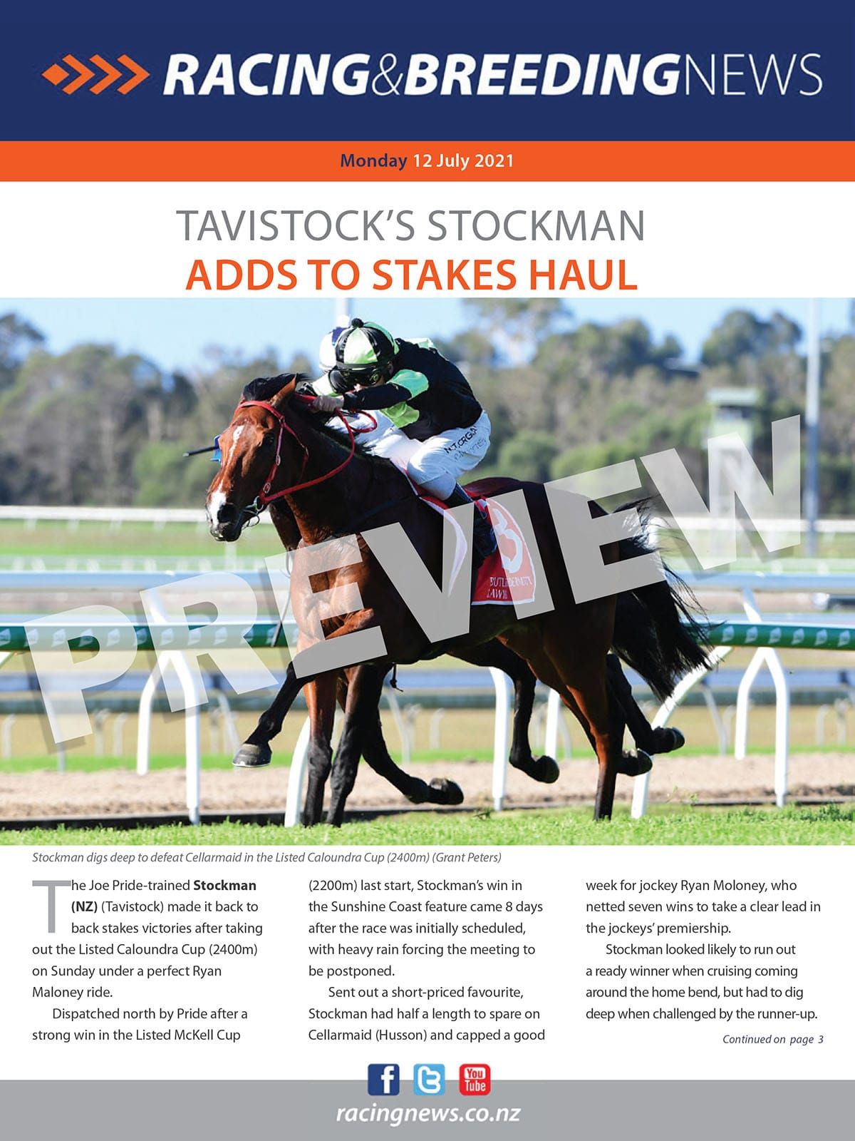 NZ Racing and Breeding News – 12 July 2021