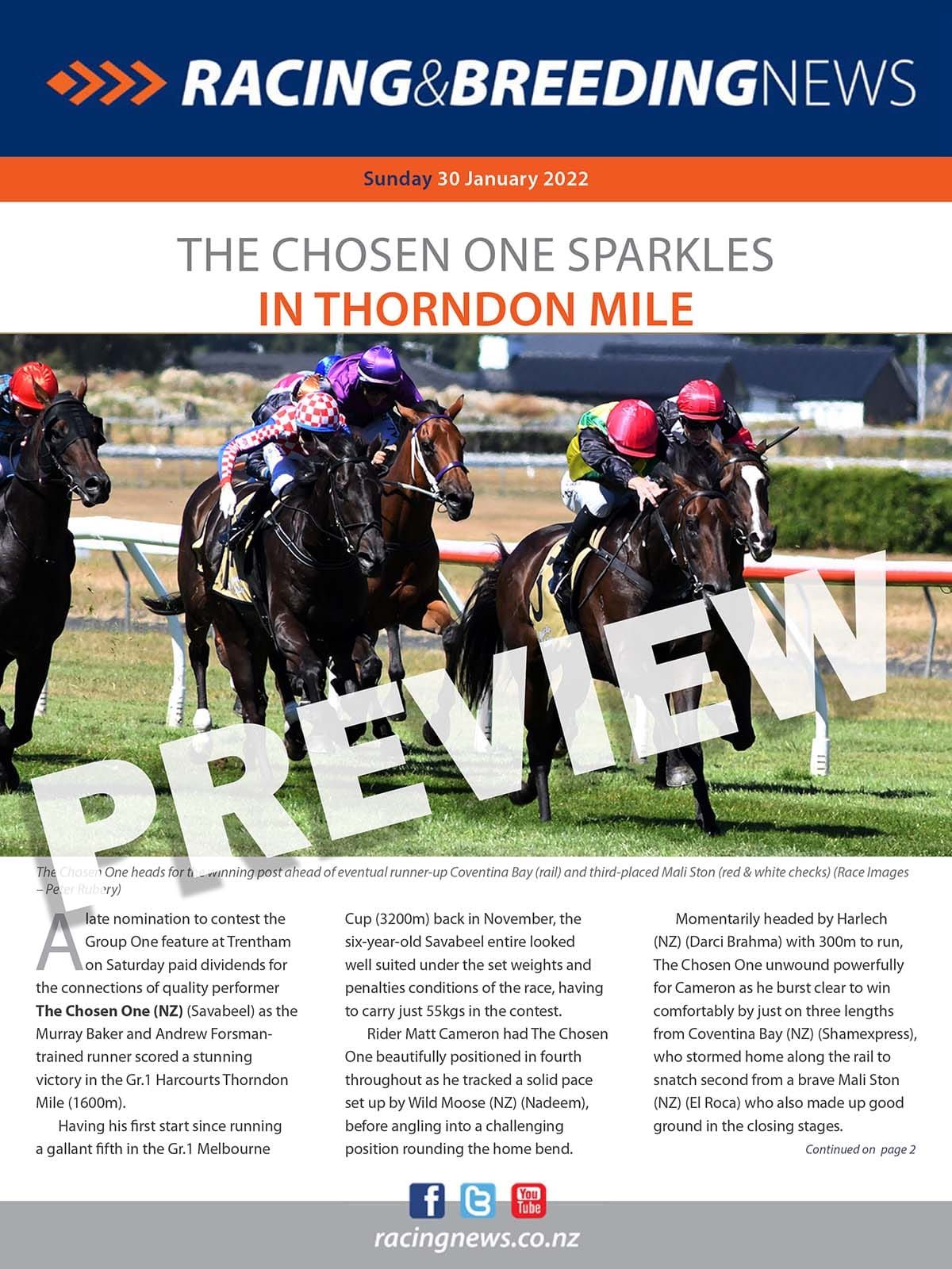 NZ Racing and Breeding News – 30 January 2022