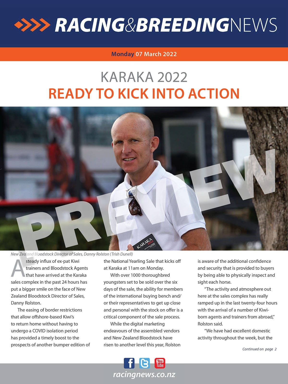 NZ Racing and Breeding News – 07 March 2022