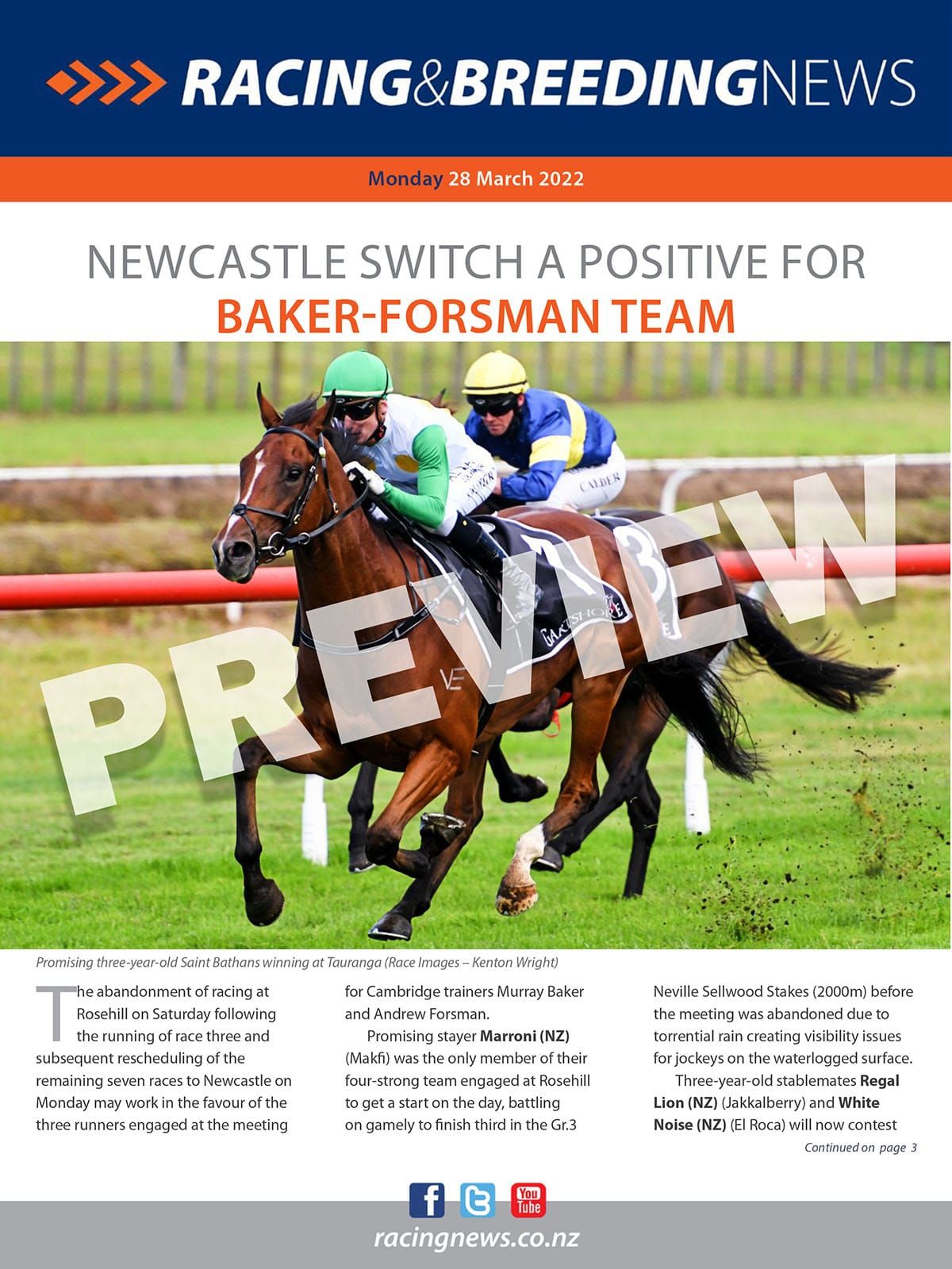 NZ Racing and Breeding News – 28 March 2022