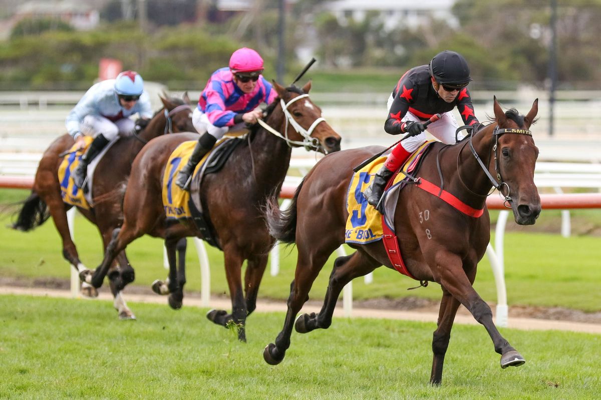 Smith after a shot of Bourbon at Flemington