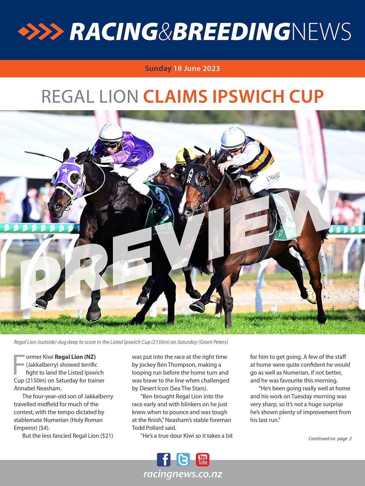NZ Racing and Breeding News – 18 June 2023