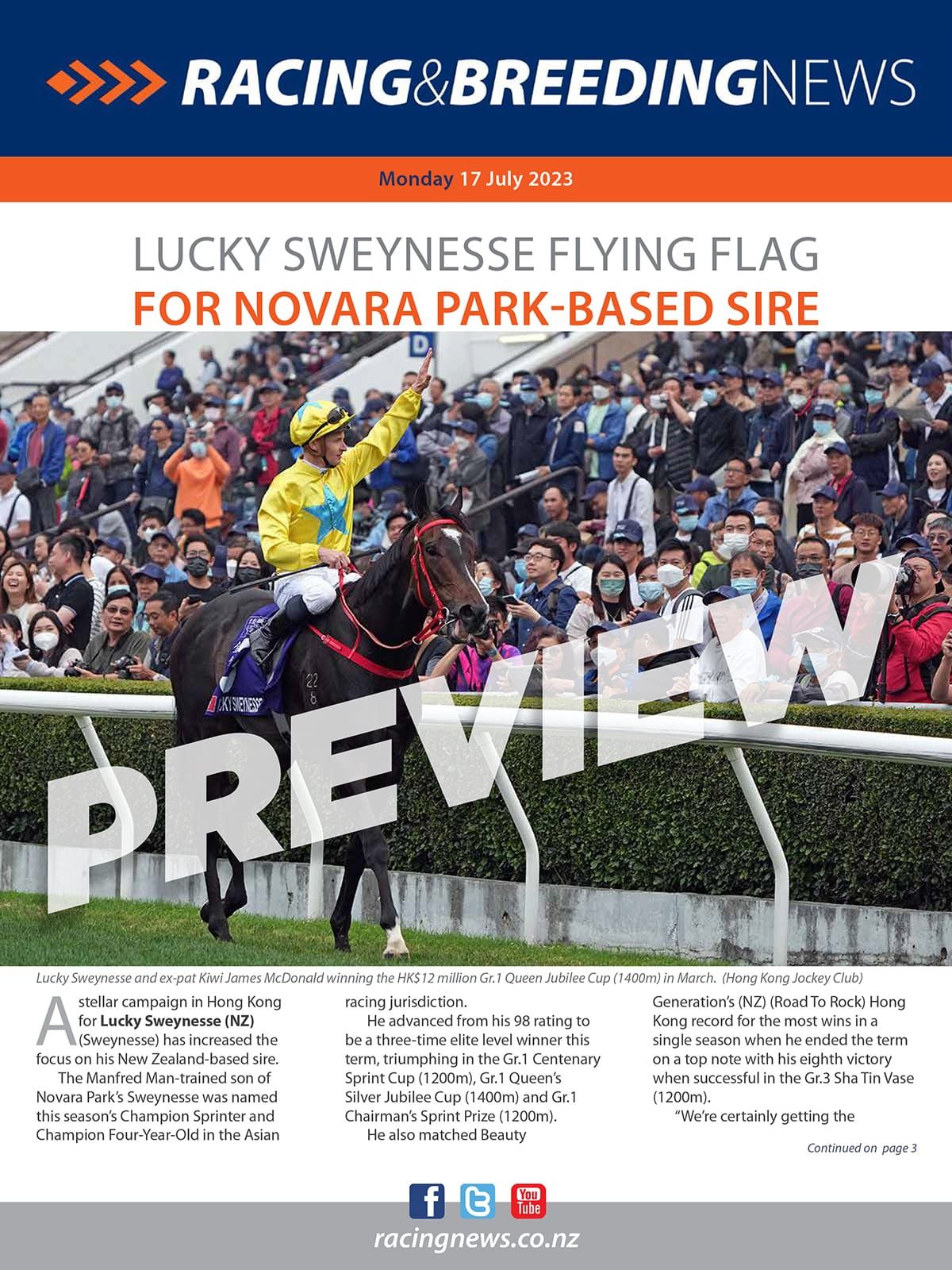 NZ Racing and Breeding News – 17 July 2023