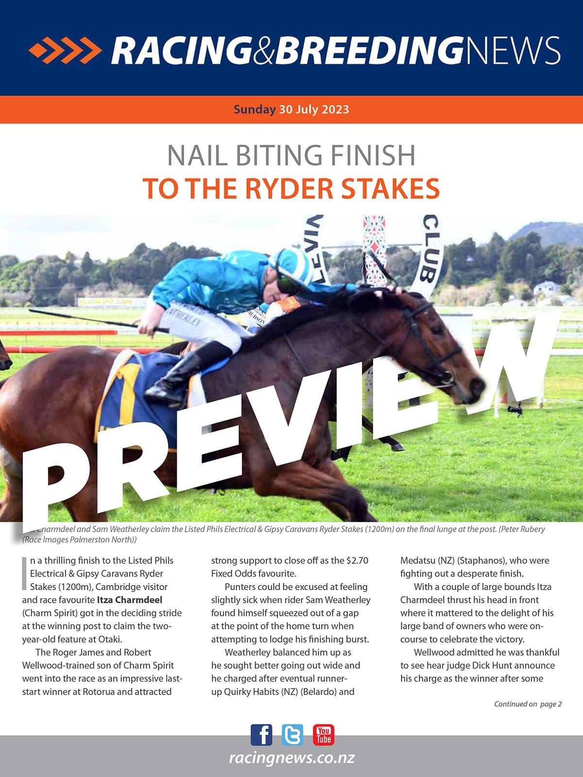 NZ Racing and Breeding News – 30 July 2023