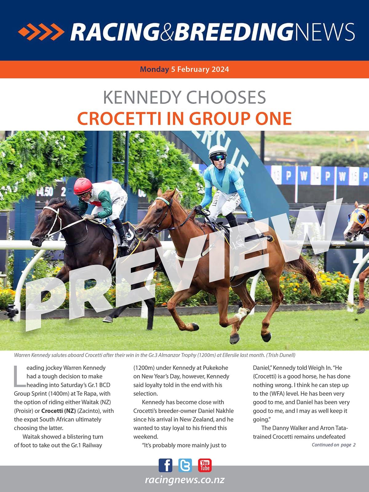 NZ Racing and Breeding News – 05 February 2024