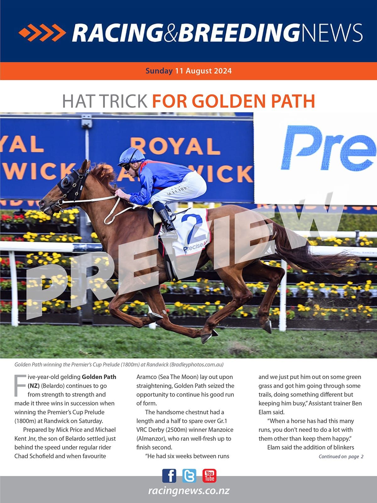 NZ Racing and Breeding News – 11 August 2024