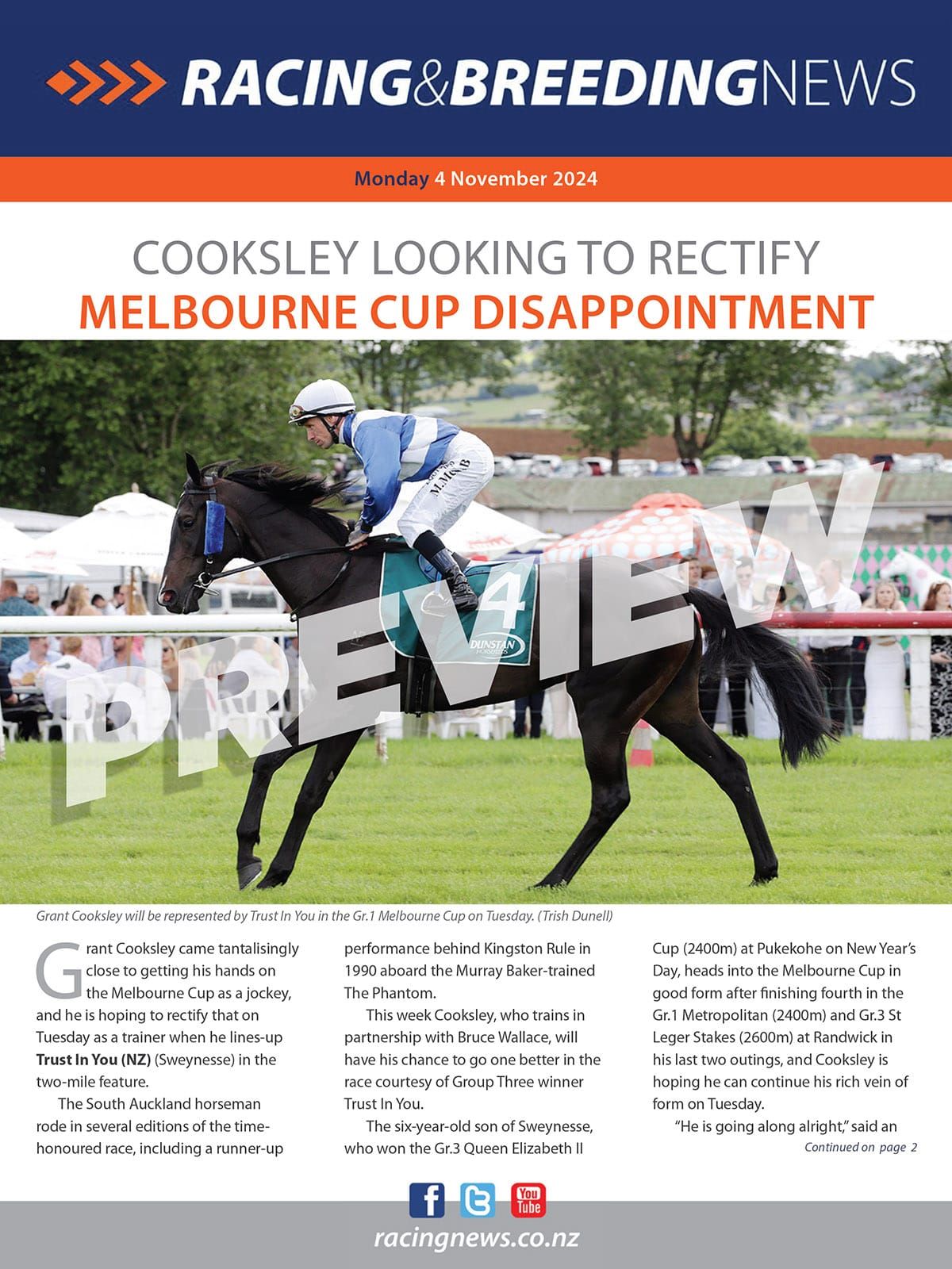 NZ Racing and Breeding News – 04 November 2024