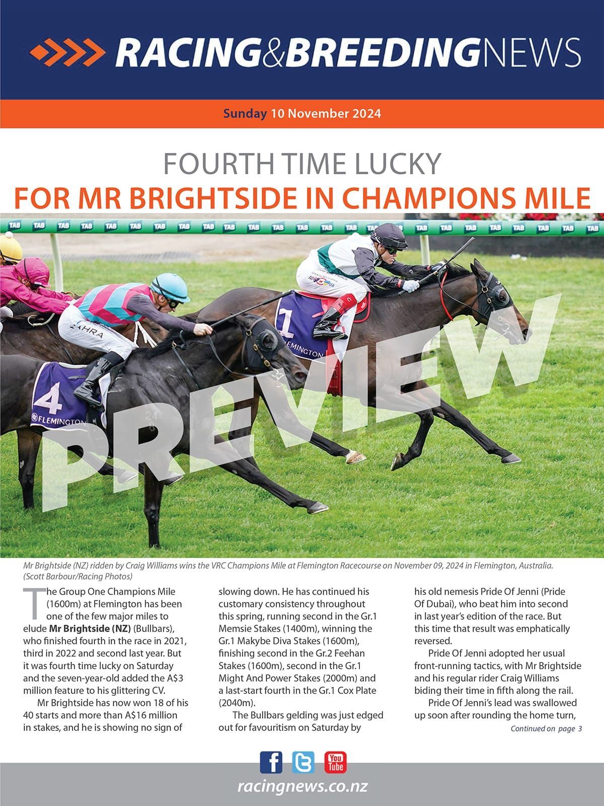 NZ Racing and Breeding News – 10 November 2024