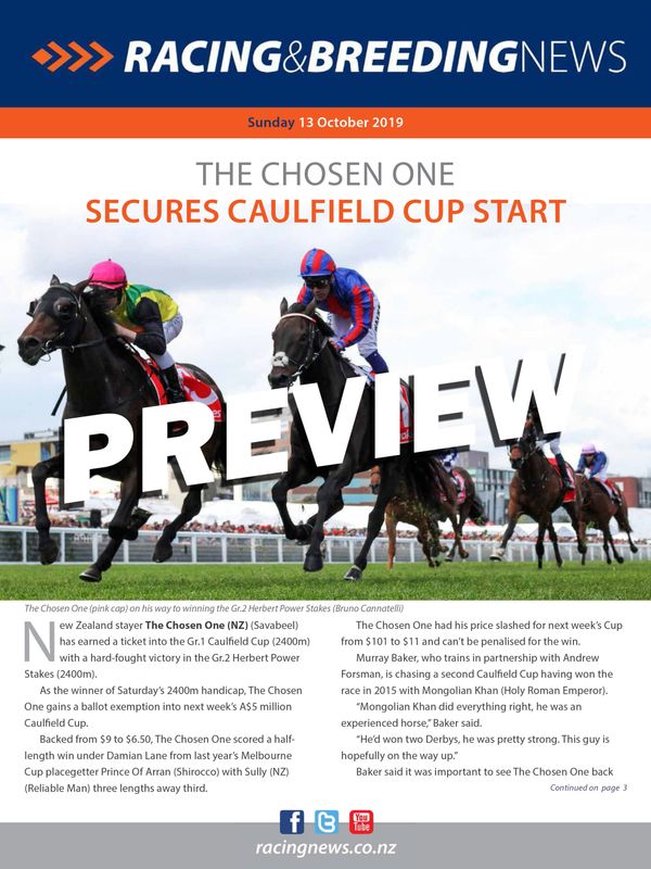 NZ Racing and Breeding News – 13 October 2019