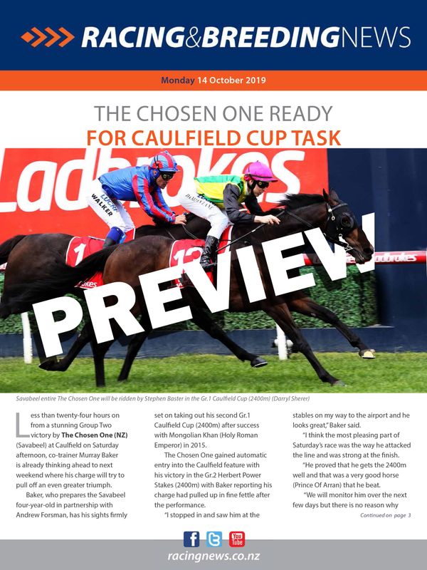 NZ Racing and Breeding News – 14 October 2019