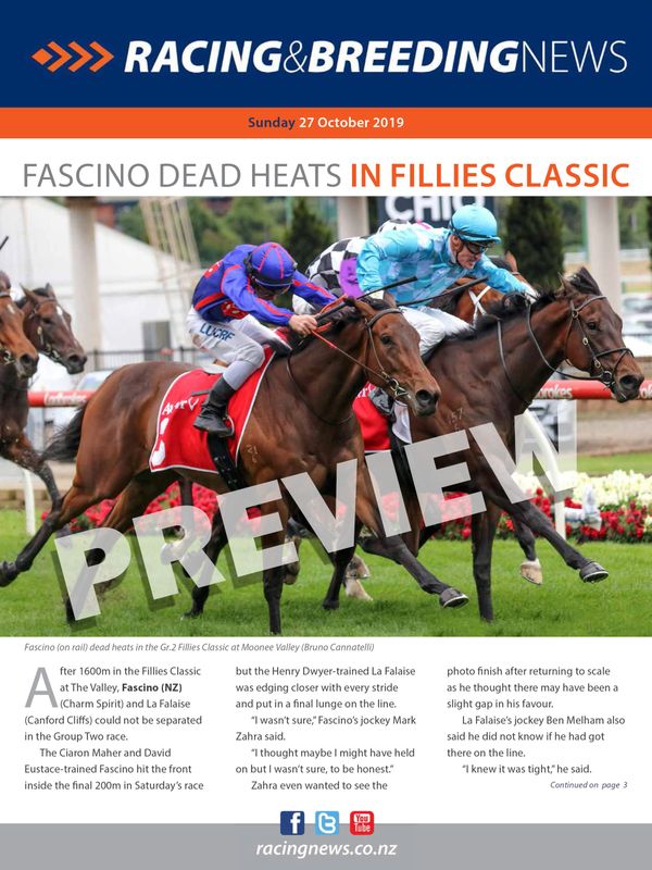 NZ Racing and Breeding News – 27 October 2019