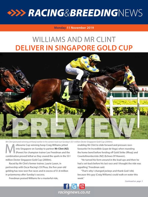 NZ Racing and Breeding News – 11 November 2019