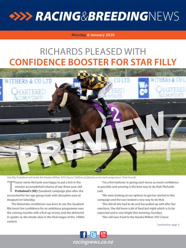 NZ Racing and Breeding News – 6 January 2020