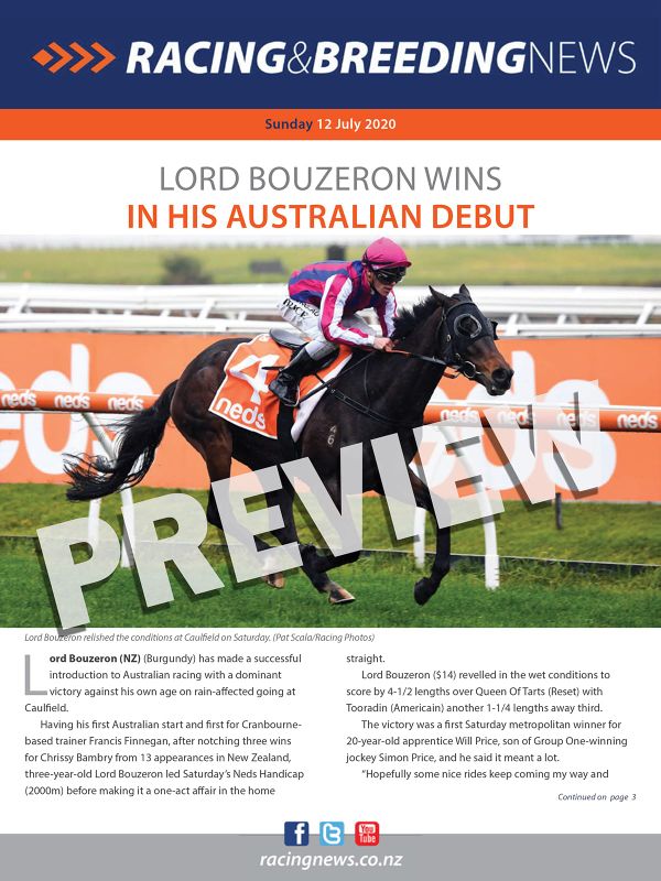 NZ Racing and Breeding News – 12 July 2020