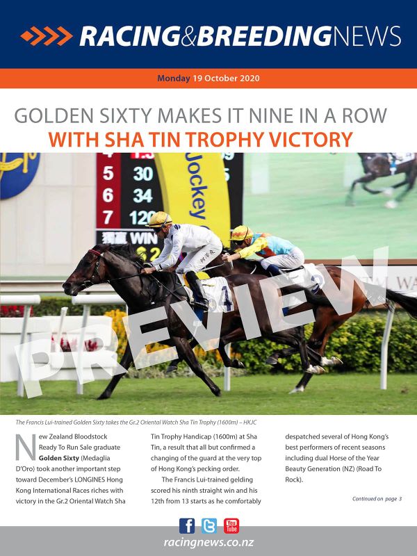 NZ Racing and Breeding News – 19 October 2020
