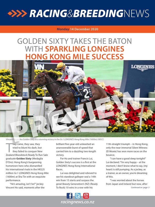NZ Racing and Breeding News – 14 December 2020