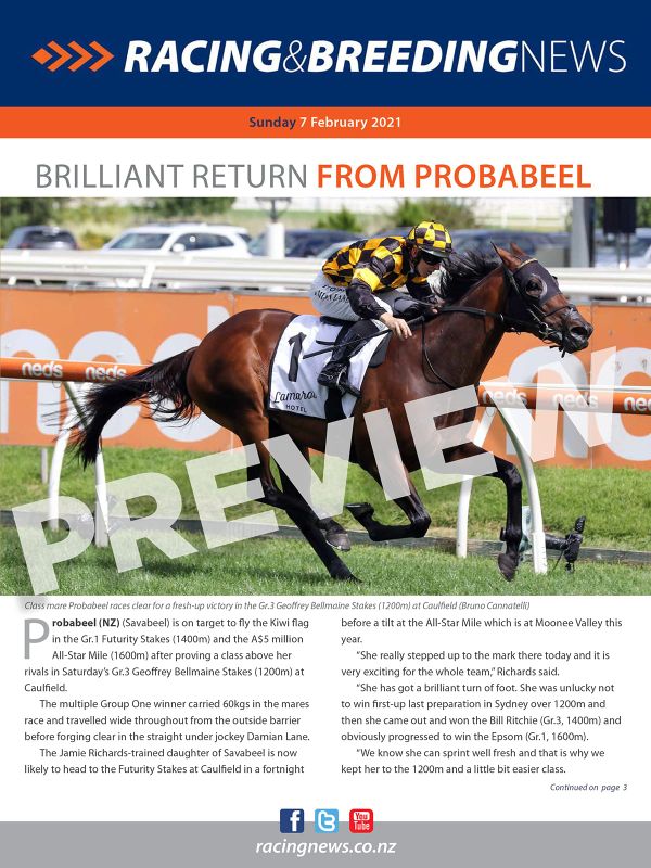 NZ Racing and Breeding News – 07 February 2021
