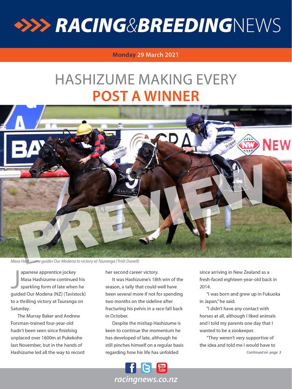 NZ Racing and Breeding News – 29 March 2021