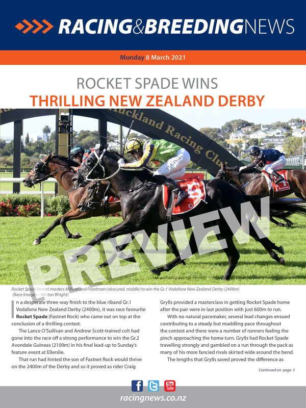 NZ Racing and Breeding News – 08 March 2021