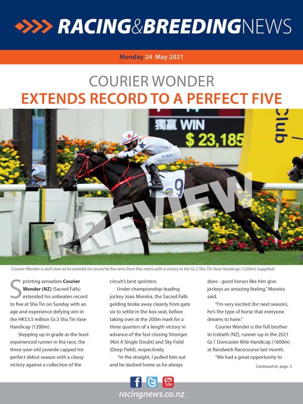 NZ Racing and Breeding News – 24 May 2021