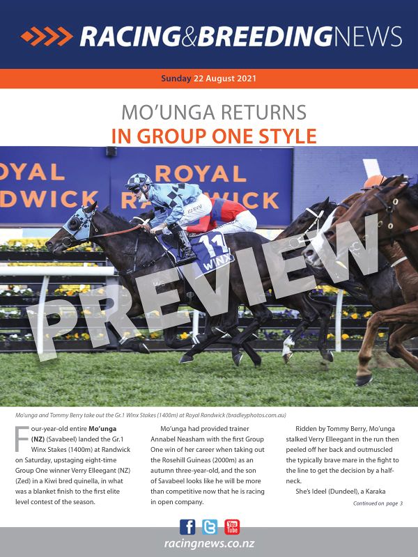 NZ Racing and Breeding News – 22 August 2021