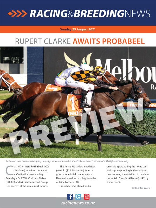 NZ Racing and Breeding News – 29 August 2021