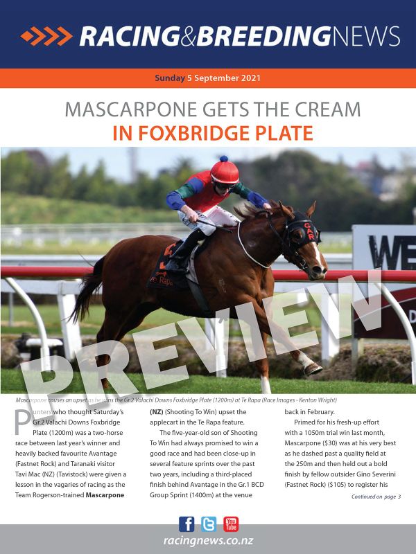 NZ Racing and Breeding News – 05 September 2021
