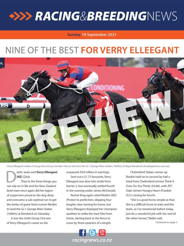NZ Racing and Breeding News – 19 September 2021