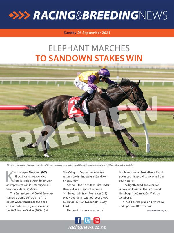 NZ Racing and Breeding News – 26 September 2021