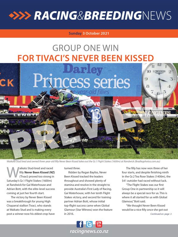 NZ Racing and Breeding News – 03 October 2021