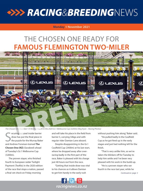 NZ Racing and Breeding News – 01 November 2021