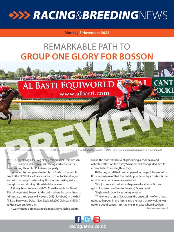 NZ Racing and Breeding News – 08 November 2021