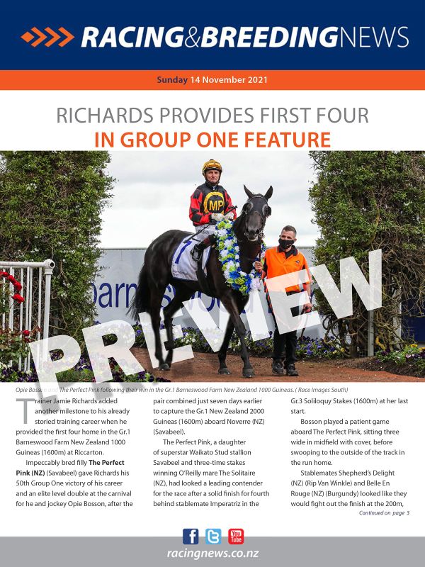 NZ Racing and Breeding News – 14 November 2021