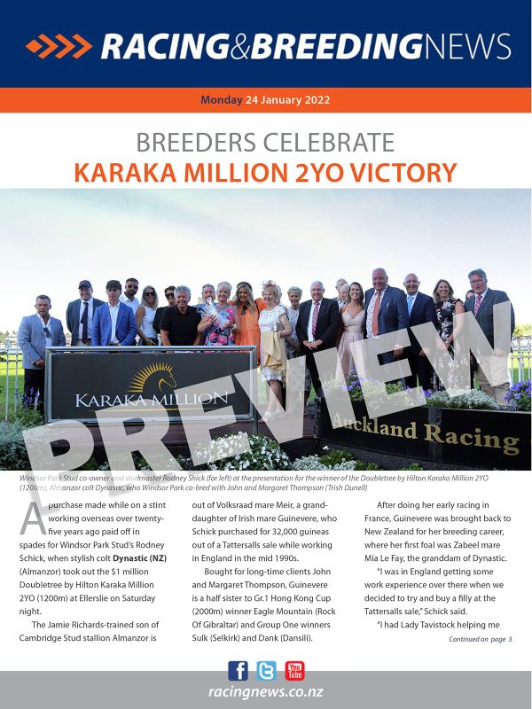 NZ Racing and Breeding News – 24 January 2022