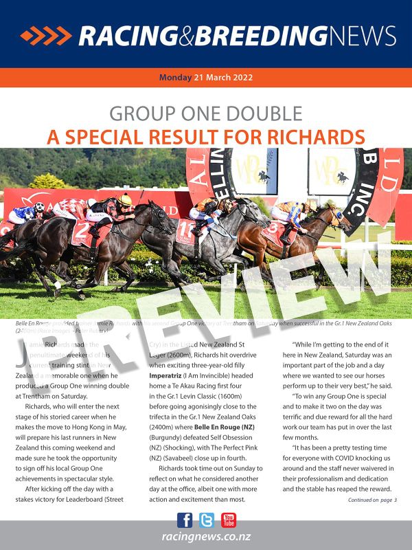 NZ Racing and Breeding News – 21  March 2022