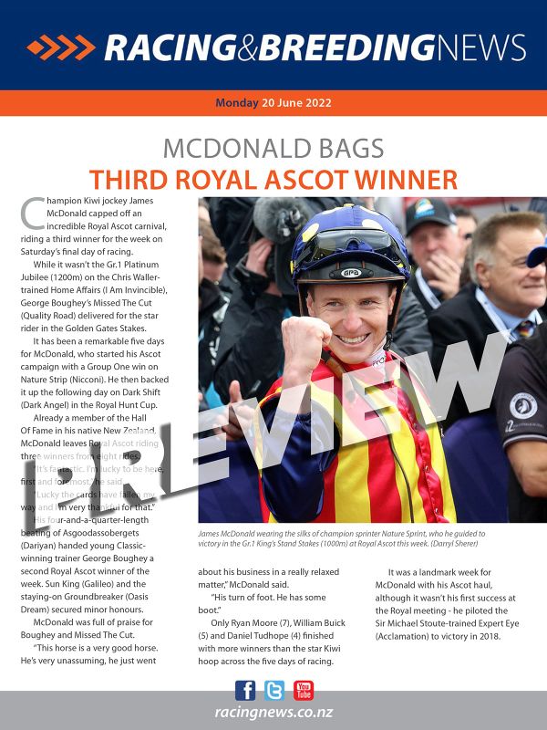 NZ Racing and Breeding News – 20 June 2022