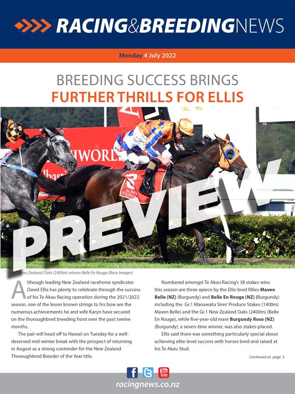 NZ Racing and Breeding News – 04 July 2022