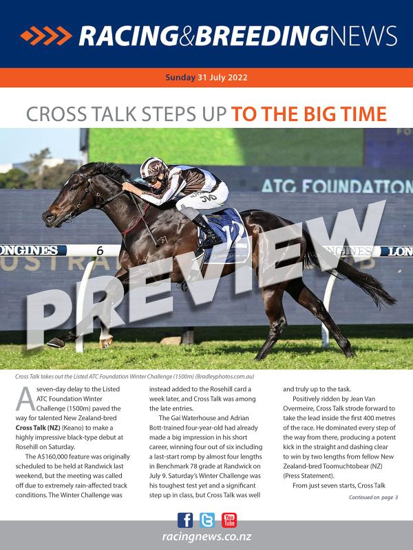 NZ Racing and Breeding News – 31 July 2022