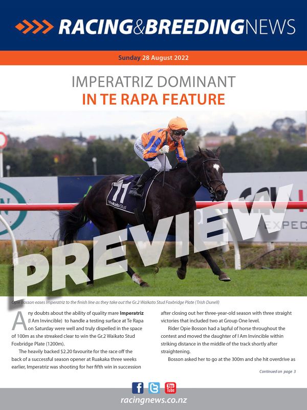 NZ Racing and Breeding News – 28 August 2022