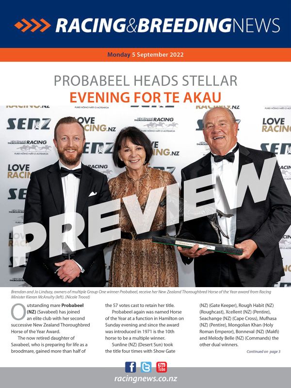 NZ Racing and Breeding News – 05 September 2022