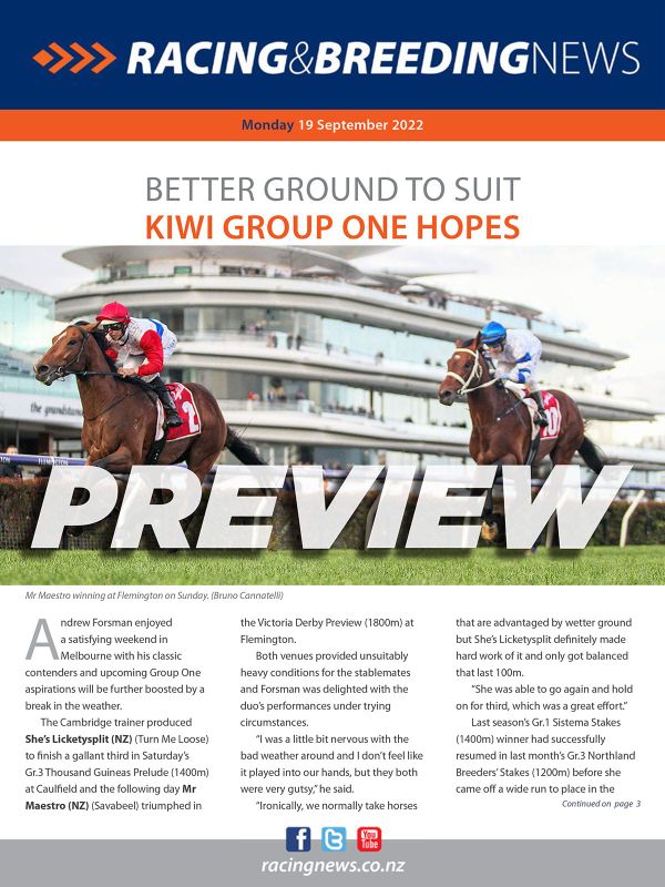NZ Racing and Breeding News – 19 September 2022
