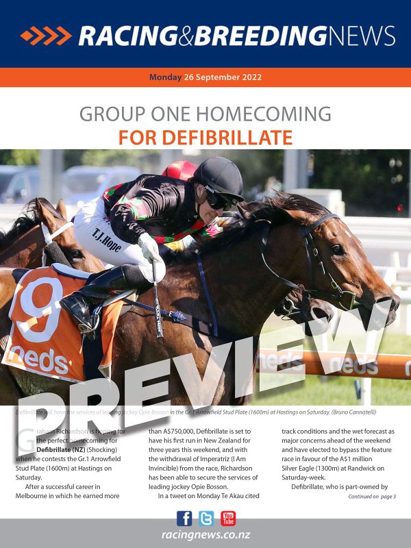 NZ Racing and Breeding News – 26 September 2022