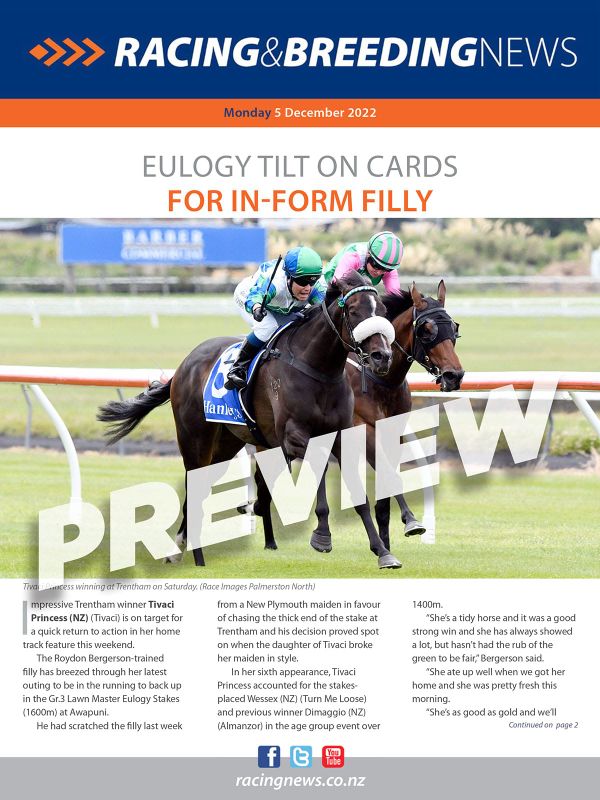 NZ Racing and Breeding News – 05 December 2022
