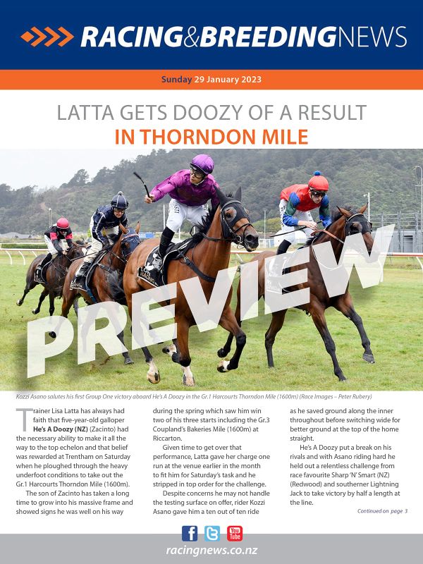 NZ Racing and Breeding News - 29 January 2023