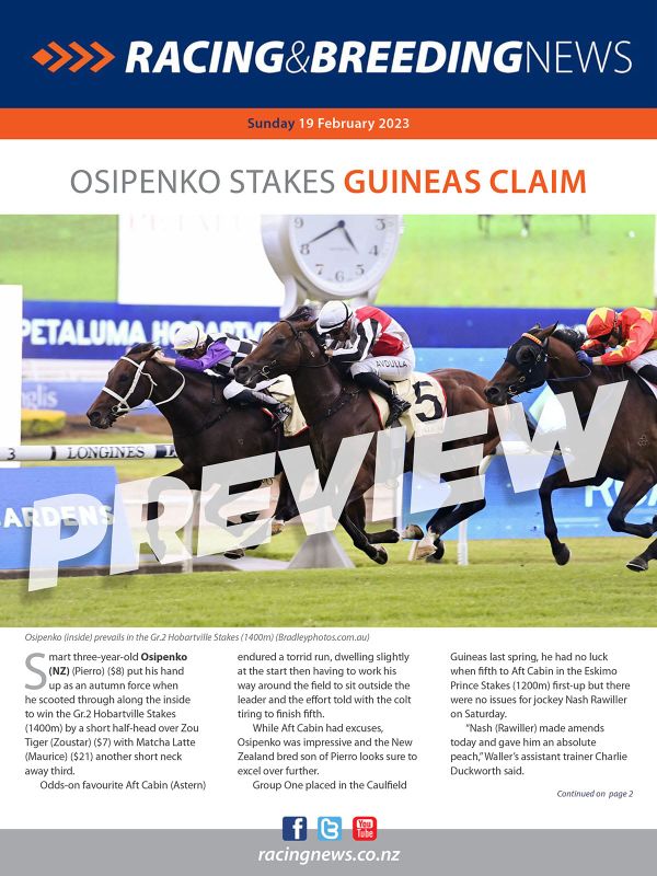 NZ Racing and Breeding News – 19 February 2023