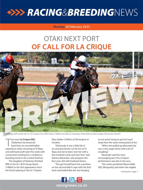 NZ Racing and Breeding News – 20 February 2023