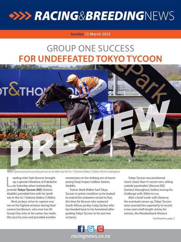 NZ Racing and Breeding News – 12 March 2023