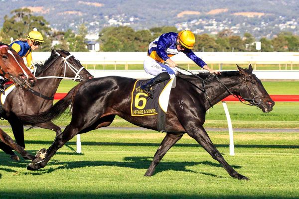 Howells celebrating another Group One winner