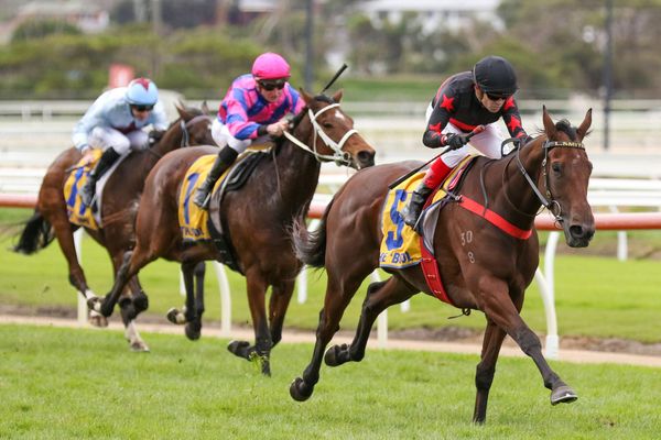 Smith after a shot of Bourbon at Flemington