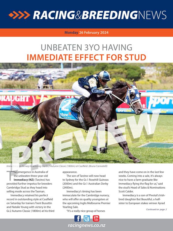 NZ Racing and Breeding News – 26 February 2024